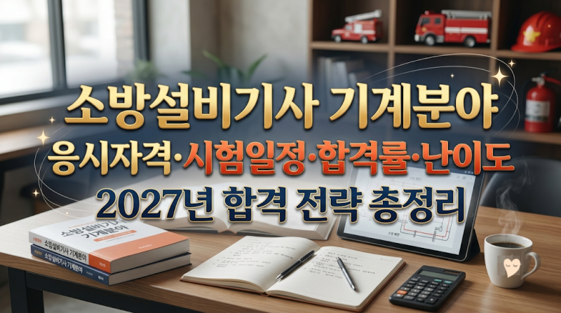 소방설비기사 기계분야 응시자격 시험일정 합격률 난이도 2027년 합격 전략 총정리
