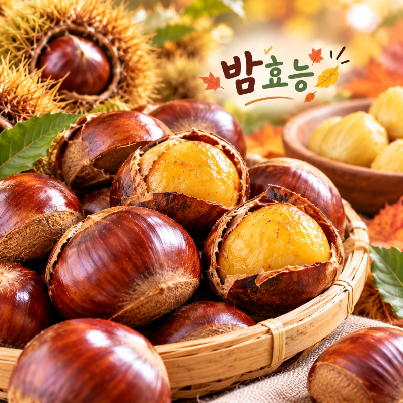 밤 효능 삶은밤 생밤 군밤 칼로리와 영양성분 총정리