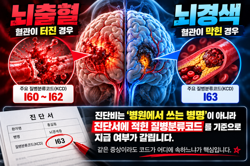 뇌출혈 진단비와 뇌혈관질환 진단비, 뇌경색이 오면 어디까지 받을 수 있을까?