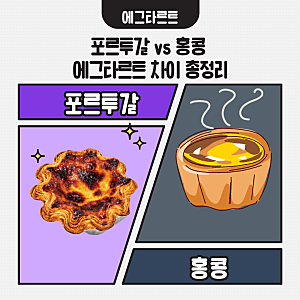 에그타르트가 다 똑같은 게 아니라고? 포르투갈 vs 홍콩 에그타르트 차이 총정리