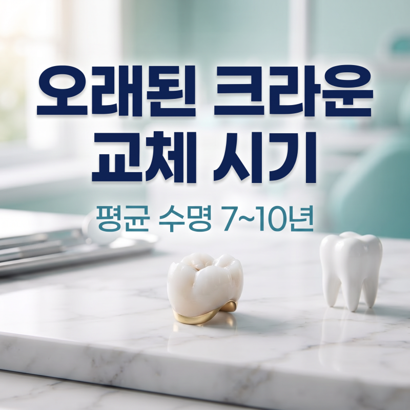 오래된크라운교체시기, "통증 없다고 안심하셨나요?"