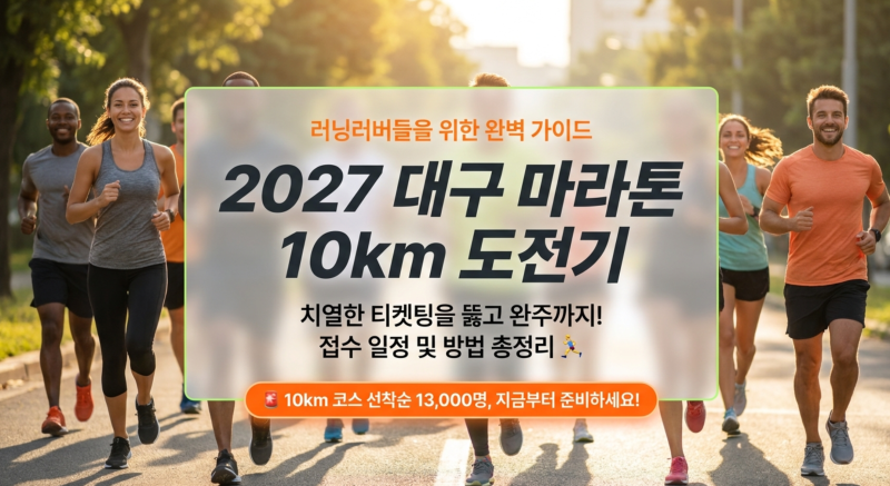 2027 대구마라톤 마스터즈 접수 임박! 10km 신청 일정 및 주의사항 완벽 가이드