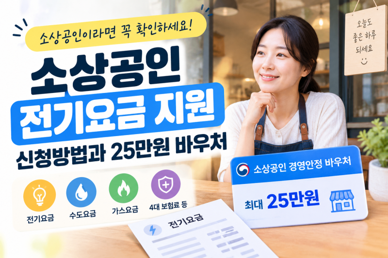 소상공인 전기요금 지원 대상과 신청방법, 25만원 받을 수 있을까?