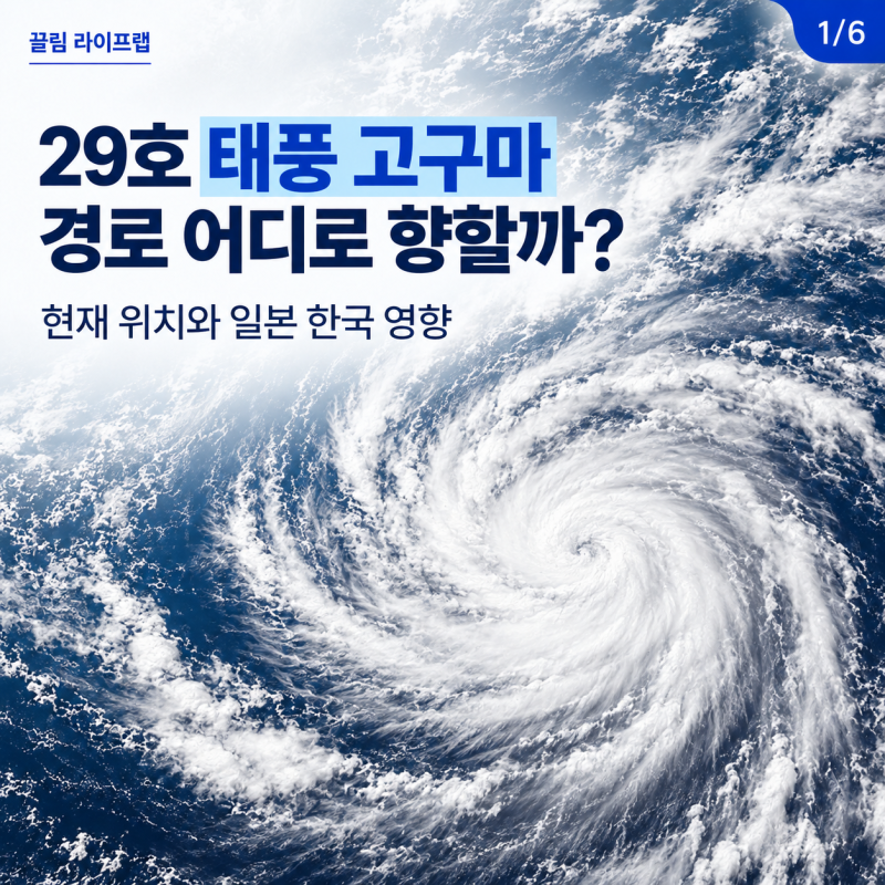 29호 태풍 고구마 경로 어디로 향할까? 현재 위치와 일본 한국 영향