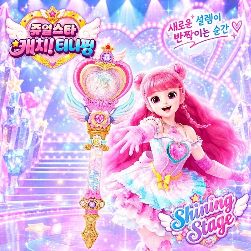 쥬얼스타 캐치! 티니핑 시즌7 하트샤인로드 요술봉 실물 공개✨ 이번 시즌도 엄마 통장 비상!