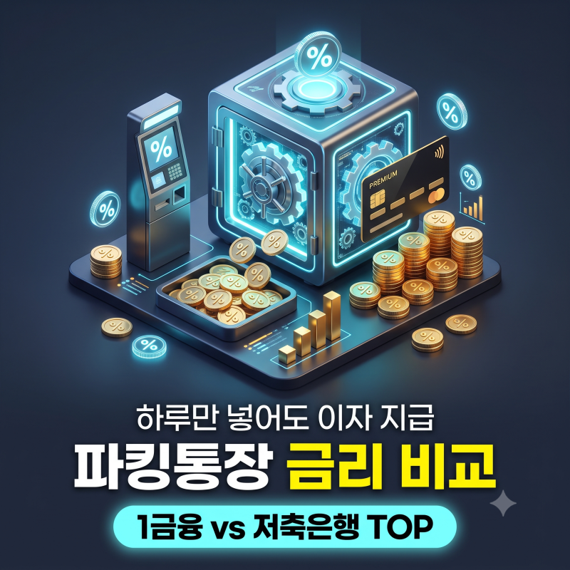 10월 파킹통장 금리 비교 총정리: 1금융권 vs 저축은행 최고 금리와 이자 극대화 팁