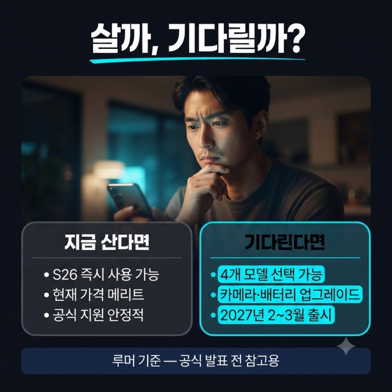 갤럭시S27 프로 새로 생긴다? 4개 모델 라인업 루머 정리