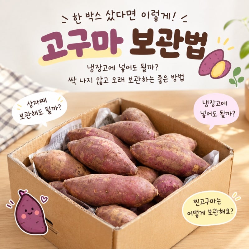 고구마 보관법, 한 박스 샀다면 이렇게 보관해요