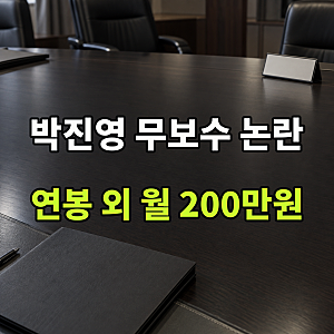정부 위원회 비상근직을 맡는다면, 박진영 무보수 논란과 연봉 외 직책수행경비