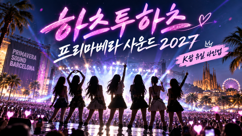 하츠투하츠 프리마베라 사운드 2027 출연｜K팝 유일 라인업·바르셀로나 일정·티켓 총정리