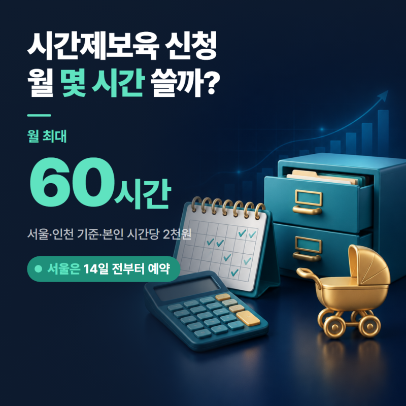 시간제보육 신청, 월 60시간·시간당 2천원 (서울·인천)