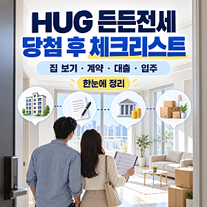 HUG 든든전세주택 당첨 후 해야 할 일｜집 보기·계약·대출·입주 체크리스트