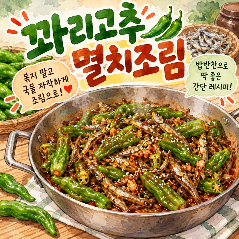 꽈리고추 멸치조림 레시피, 볶지 말고 국물 자작하게 졸여보세요