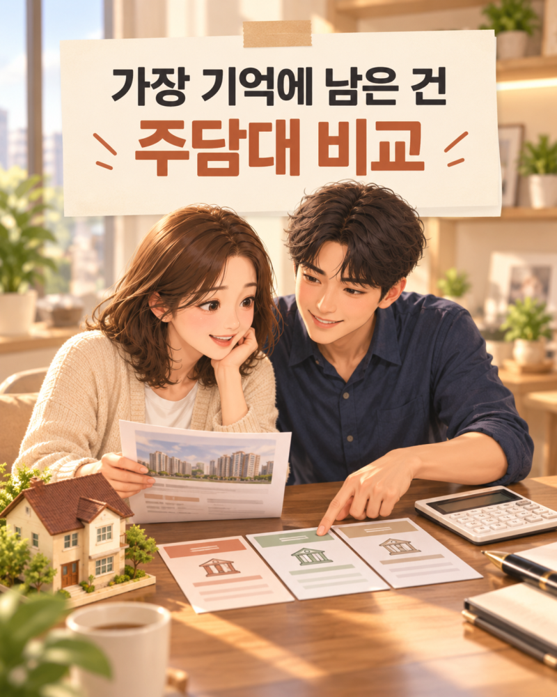 주담대 찾기가 하늘의 별따기였다｜3.9%대·40년·1년 거치 조건 찾은 과정