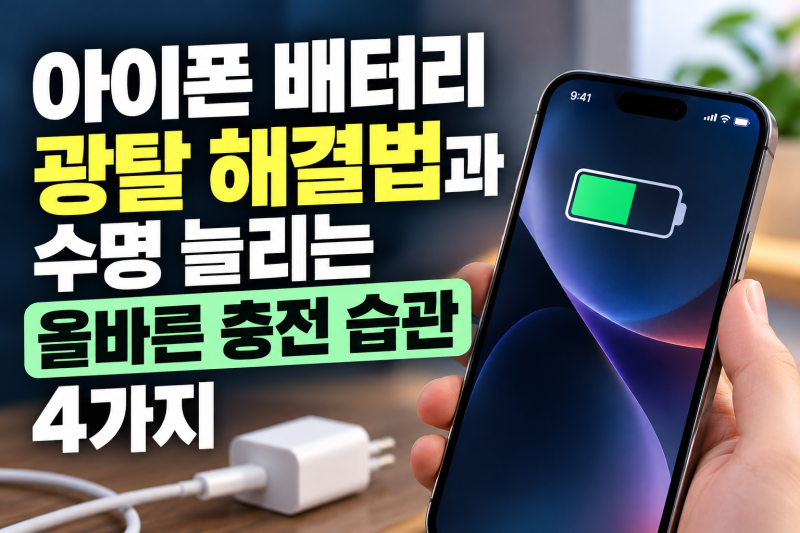 아이폰 배터리 광탈 해결법과 수명 늘리는 올바른 충전 습관 4가지