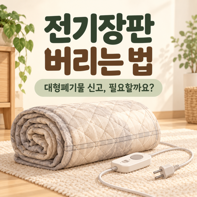 전기장판 버리는 법｜대형폐기물 신고 전 꼭 확인할 5가지