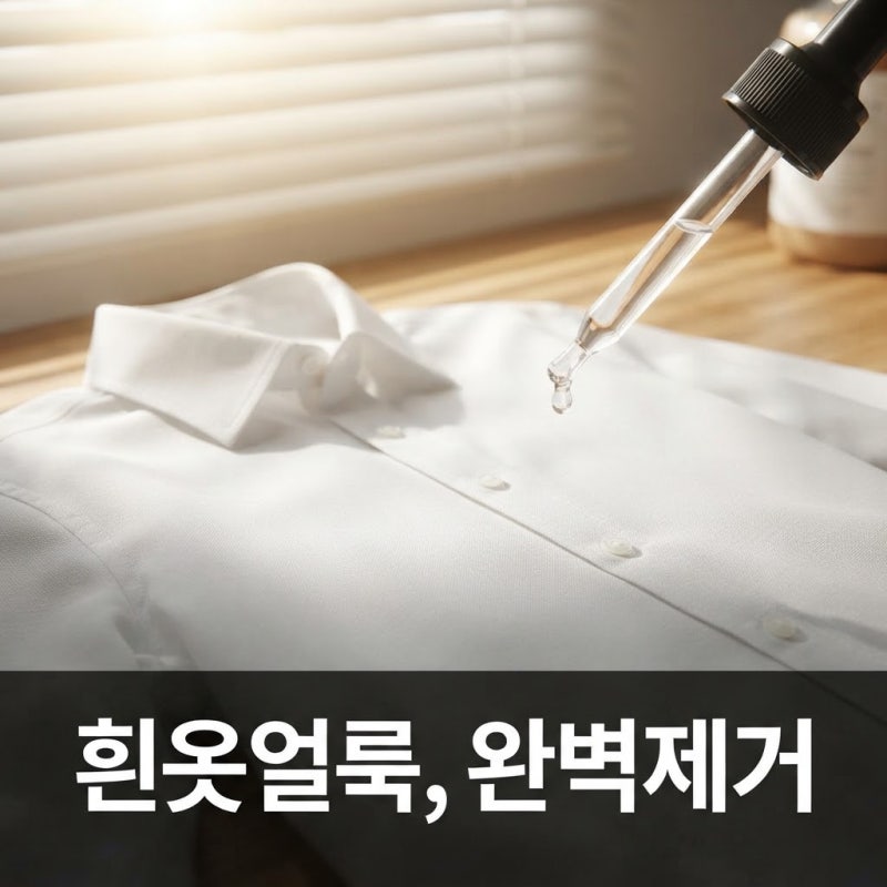 흰옷 김치국물 커피 얼룩제거 | 과산화수소 하나로 누런 자국 싹 지우는 세척법
