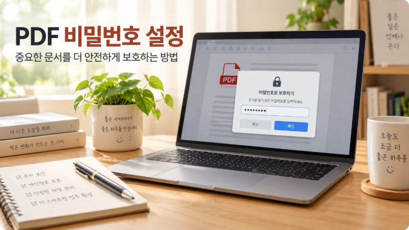 PDF 비밀번호 설정 7가지, 열기 암호와 편집 제한 차이