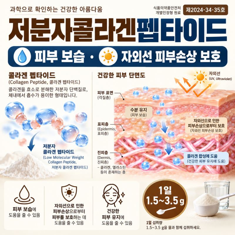 저분자콜라겐펩타이드(제2024-34·35호) — 피부건강 기능성 원료