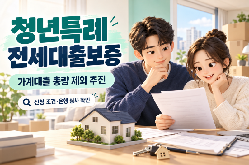 청년특례 전세대출 보증, 가계대출 총량서 100% 제외