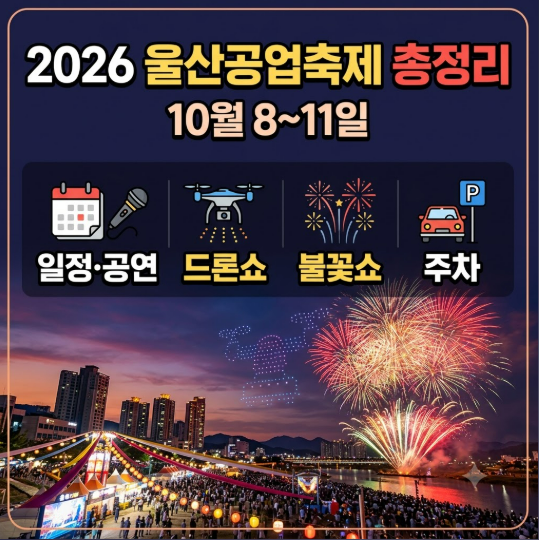 2026 울산공업축제 총정리｜10월 8~11일 일정·공연·드론쇼·불꽃쇼·주차