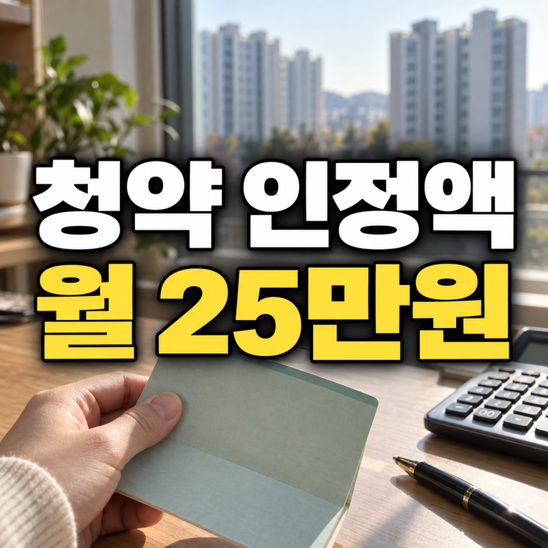 청약통장 납입 인정액, 월 25만원 기준과 미납 처리