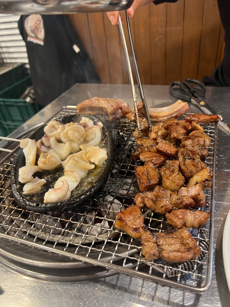 [광주 첨단 맛집] 양문 숯불갈비 버터갑오징어와 돼지갈비 솔직후기