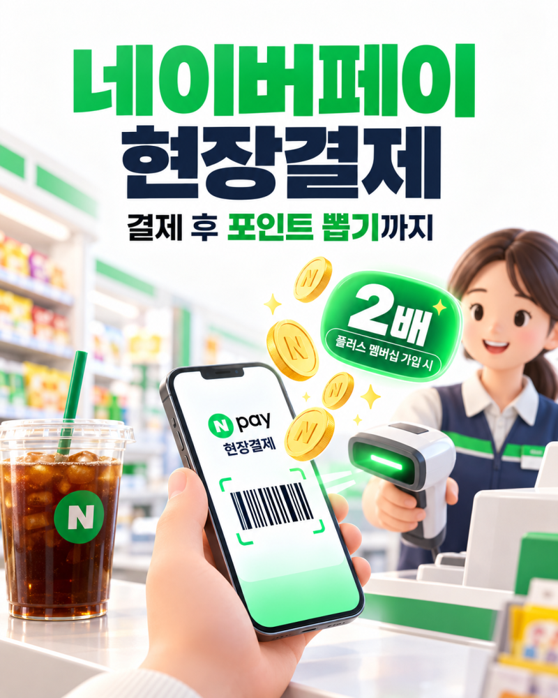 네이버페이 현장결제 사용법, 포인트 2배 뽑기와 멤버십 혜택 정리