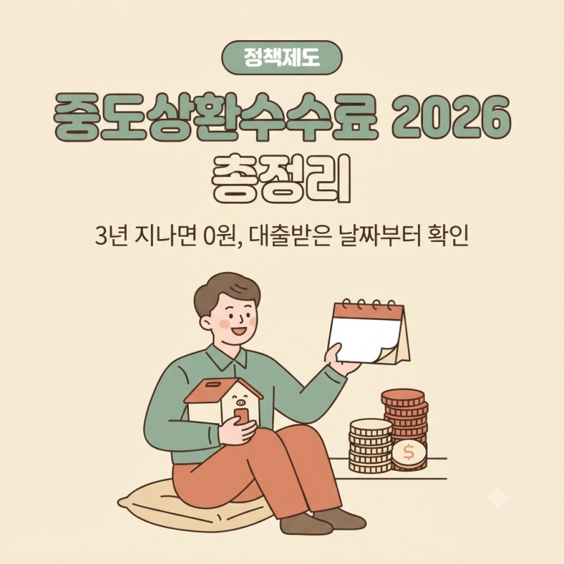 중도상환수수료 면제 조건과 계산 방법 2026 총정리: 3년 규칙부터 달라진 수수료율까지