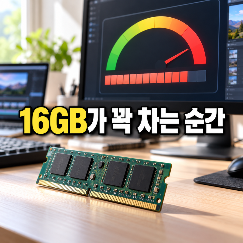 램 16기가 32기가 차이, 속도보다 꽉 차는 순간이 체감을 가릅니다