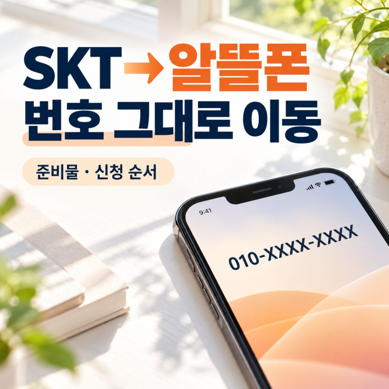 SKT에서 알뜰폰 번호이동할 때 준비할 것과 신청 순서