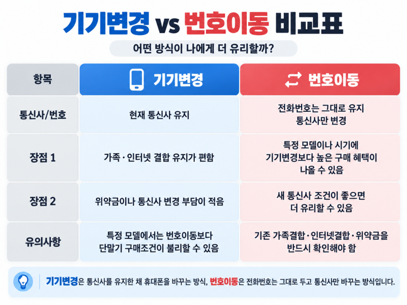 번호이동이 기기변경보다 싼 이유｜그럼 통신사를 꼭 바꿔야 할까?