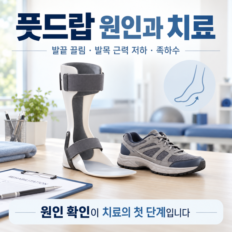 풋드랍(족하수) 원인과 치료, 발목이 안 올라갈 때 확인할 증상