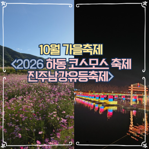2026 하동코스모스, 진주유등축제 다녀온 후기:불꽃놀이,드론쇼 정보