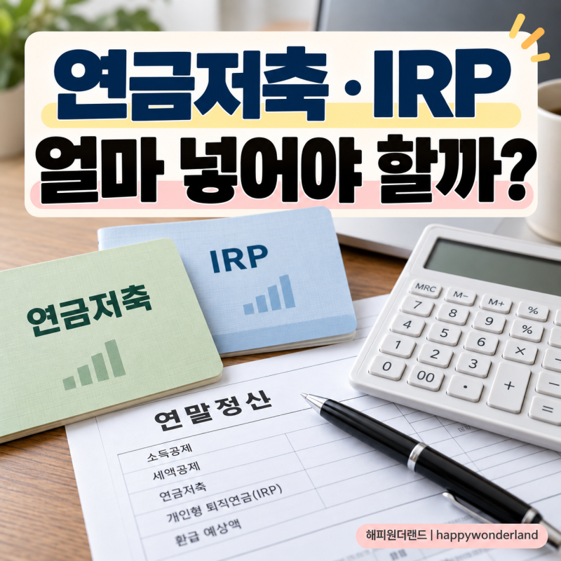연금저축 IRP 연말정산, 연말에 얼마 더 넣어야 할까?