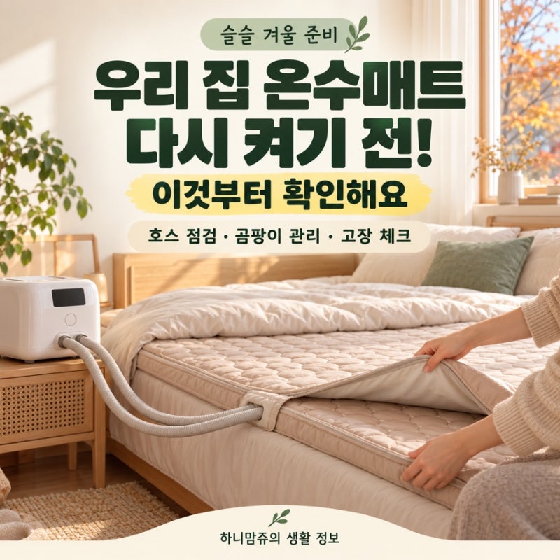 온수매트 다시 켜기 전! 우리 집 겨울 준비｜곰팡이·고장 점검·관리법
