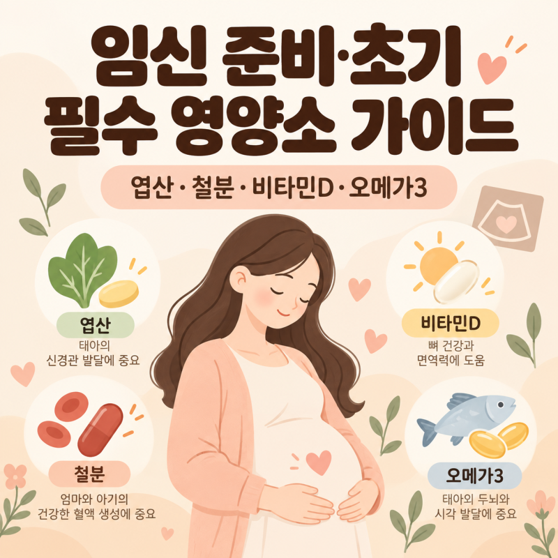 임신 준비 및 초기에 꼭 챙겨야 할 필수 영양소 가이드