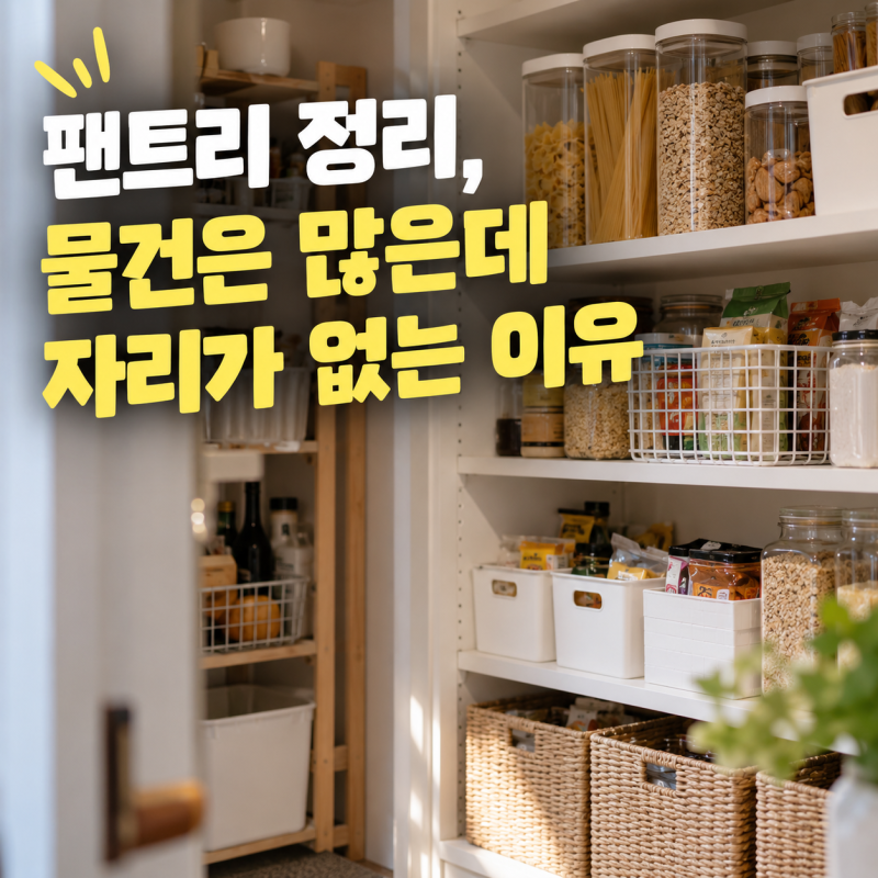 팬트리 정리, 물건은 많은데 자리가 없는 이유