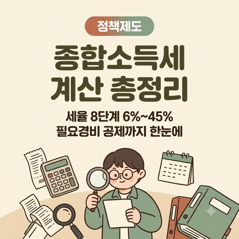 종합소득세 계산 방법 총정리: 세율 구간 8단계와 필요경비 공제, 2026년 기준으로 풀어봤습니....