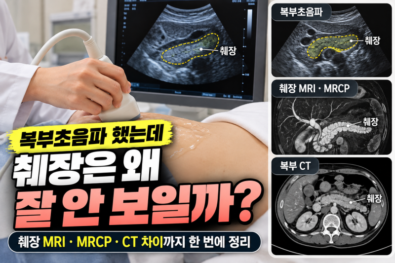 “복부초음파까지 했는데 췌장은 안 보였다고?” 췌장 MRI·MRCP·CT 차이 총정리