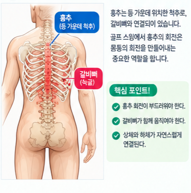 (전주도수치료잘하는곳) 골프 스윙할 때 갈비뼈와 가슴 주변이 아픈 이유!!