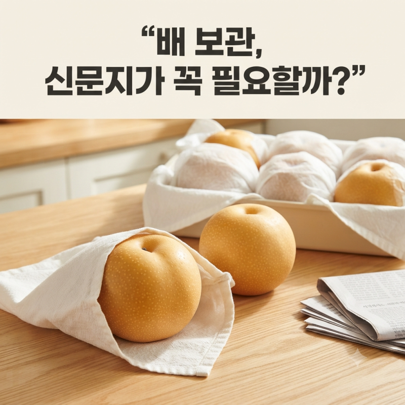배 보관법, 신문지에 싸야 할까? 냉장고에서 오래 두는 방법