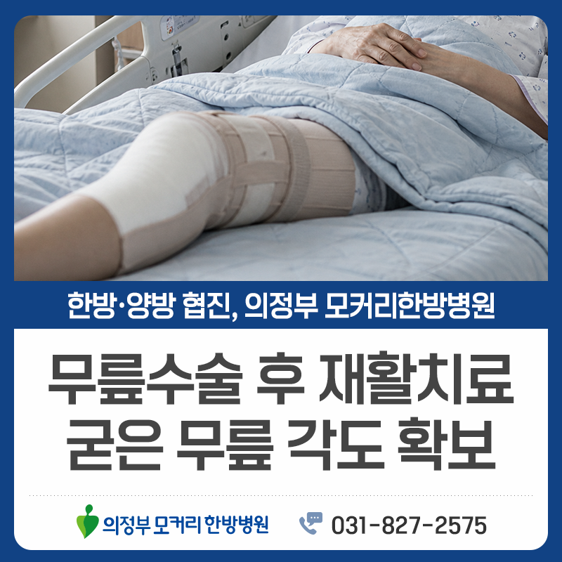 의정부 무릎수술 입원, 인공관절 수술 후 단계별 재활과 한·양방 협진