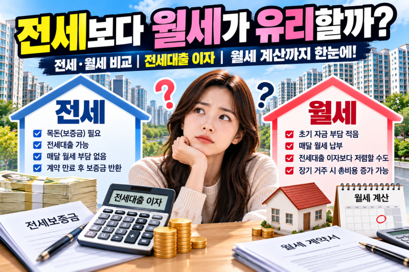 전세보다 월세가 유리할까? 집 구하기 전 꼭 확인할 7가지