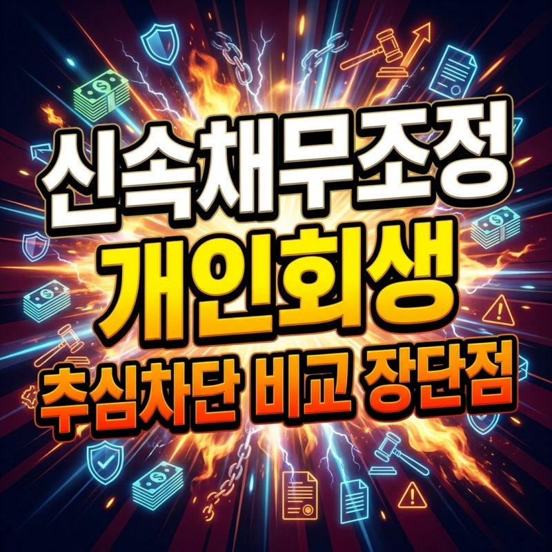 신속채무조정 vs 개인회생 비교·추심 차단 장단점 정리