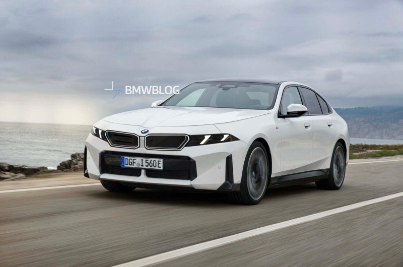 2028 BMW 5 시리즈 페이스리프트 렌더링, 새로운 클래스 헤드라이트와 더 작아진 조명식 키드니....