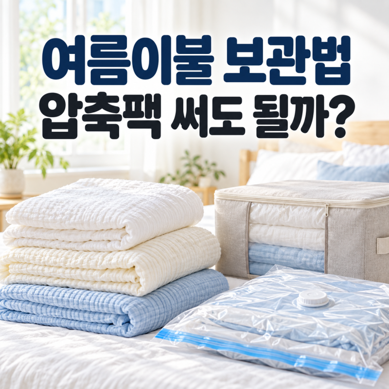 여름이불 보관할 때 압축팩 써도 될까? 소재별 보관법