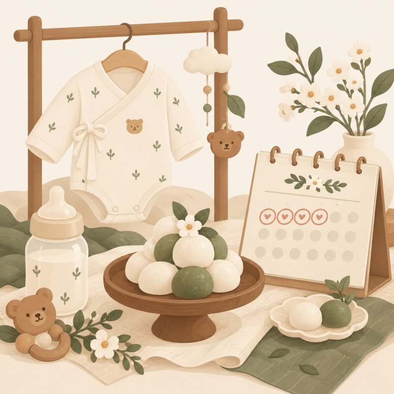 아기 개월 수 계산기 | 오늘 우리 아기 몇 개월? 50일·100일·돌 날짜까지 한 번에
