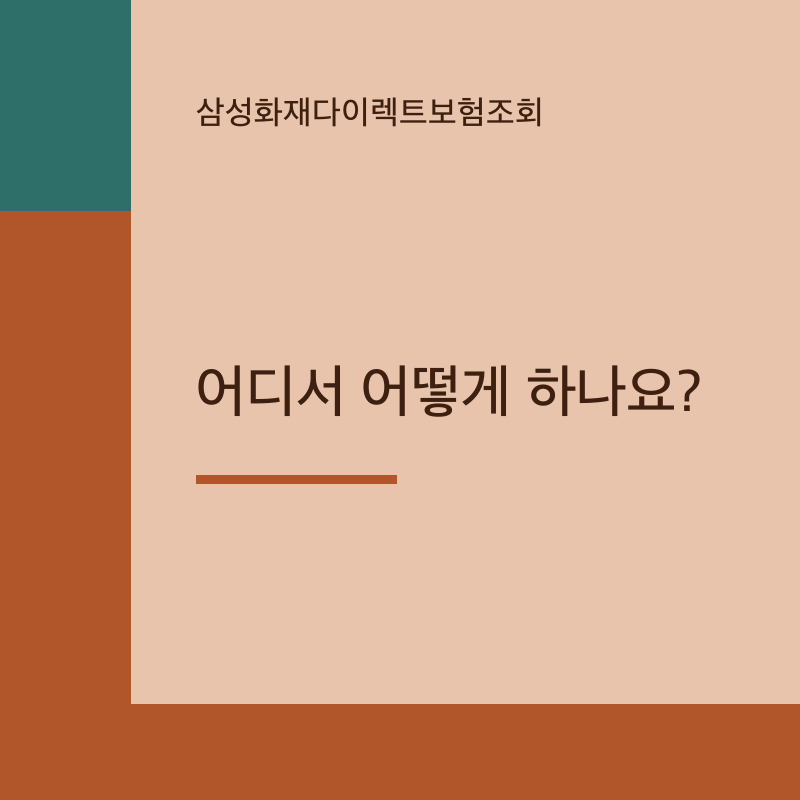 삼성화재다이렉트보험조회, 어디서 어떻게 하나요?