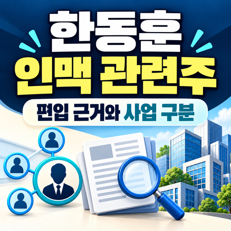한동훈 인맥 관련주 총정리｜학연·사업 연관성 확인 순서